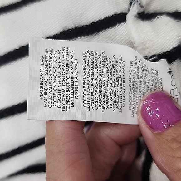 Cabi black and white striped top, size M - Picture 6 of 8